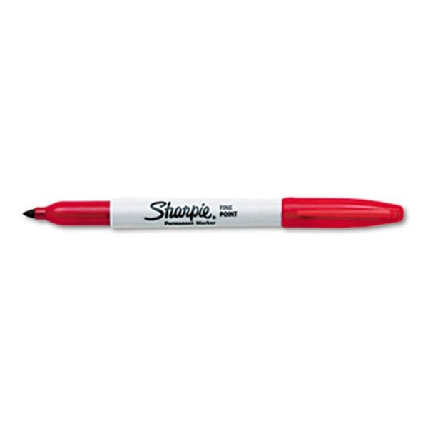 Sandford Ink Sanford Ink Permanent Marker, Fine Point, Red SA30973